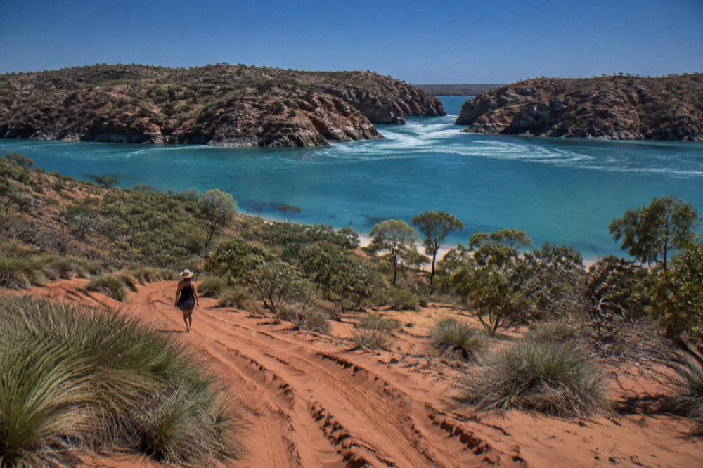 dry season landscape with blue sky over the Dampier Peninsula